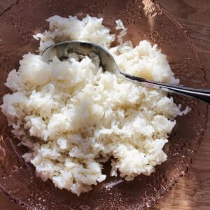 a plate of perfect long grain white rice