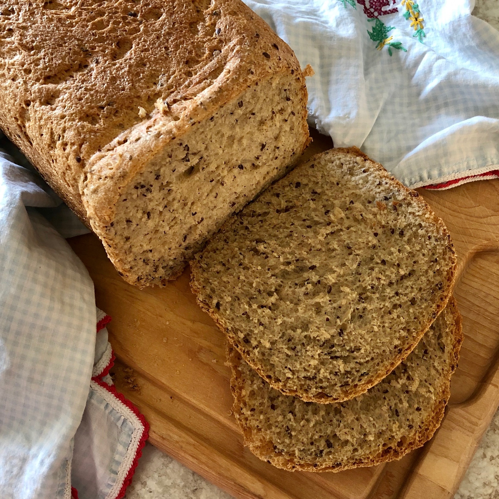 Honey Flax Wheat Bread-Bread Machine Recipe