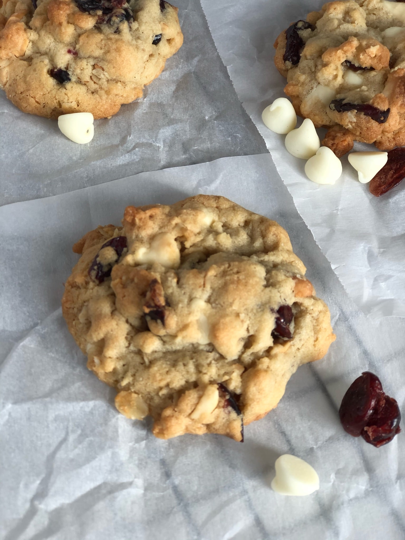 Cranberry White Chocolate Christmas Cookies