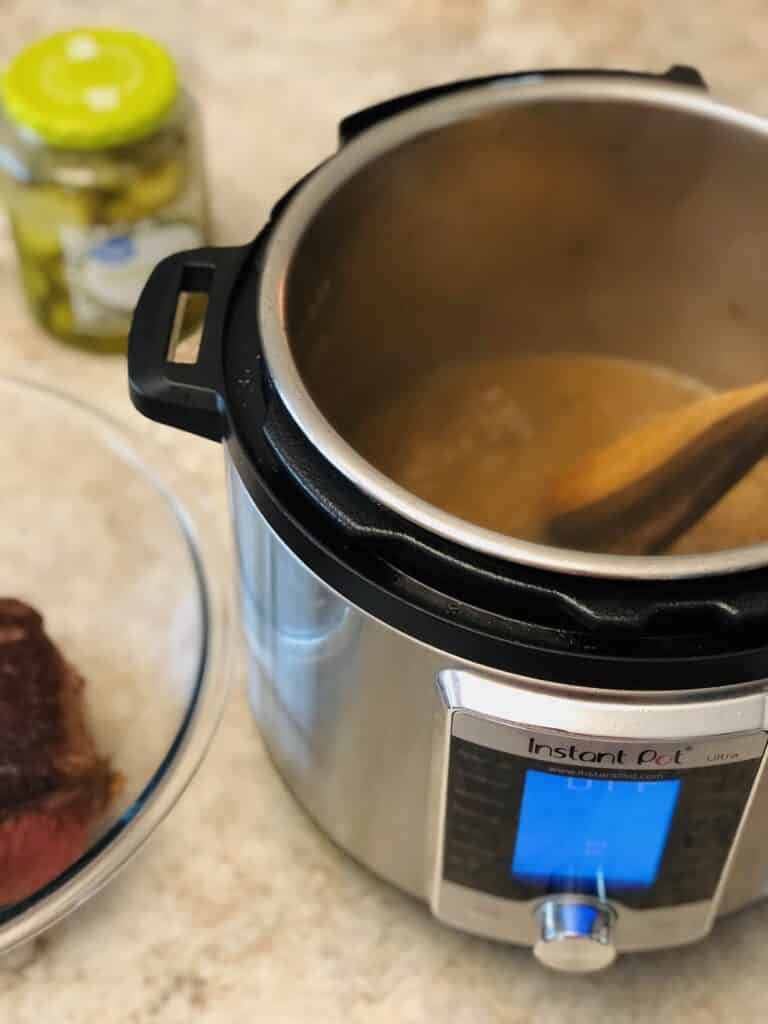 Crazy Delicious BBQ Beef requires that you deglaze the pot