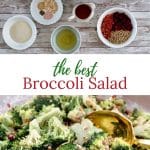 A plateful of Easy Broccoli Salad ready to eat!