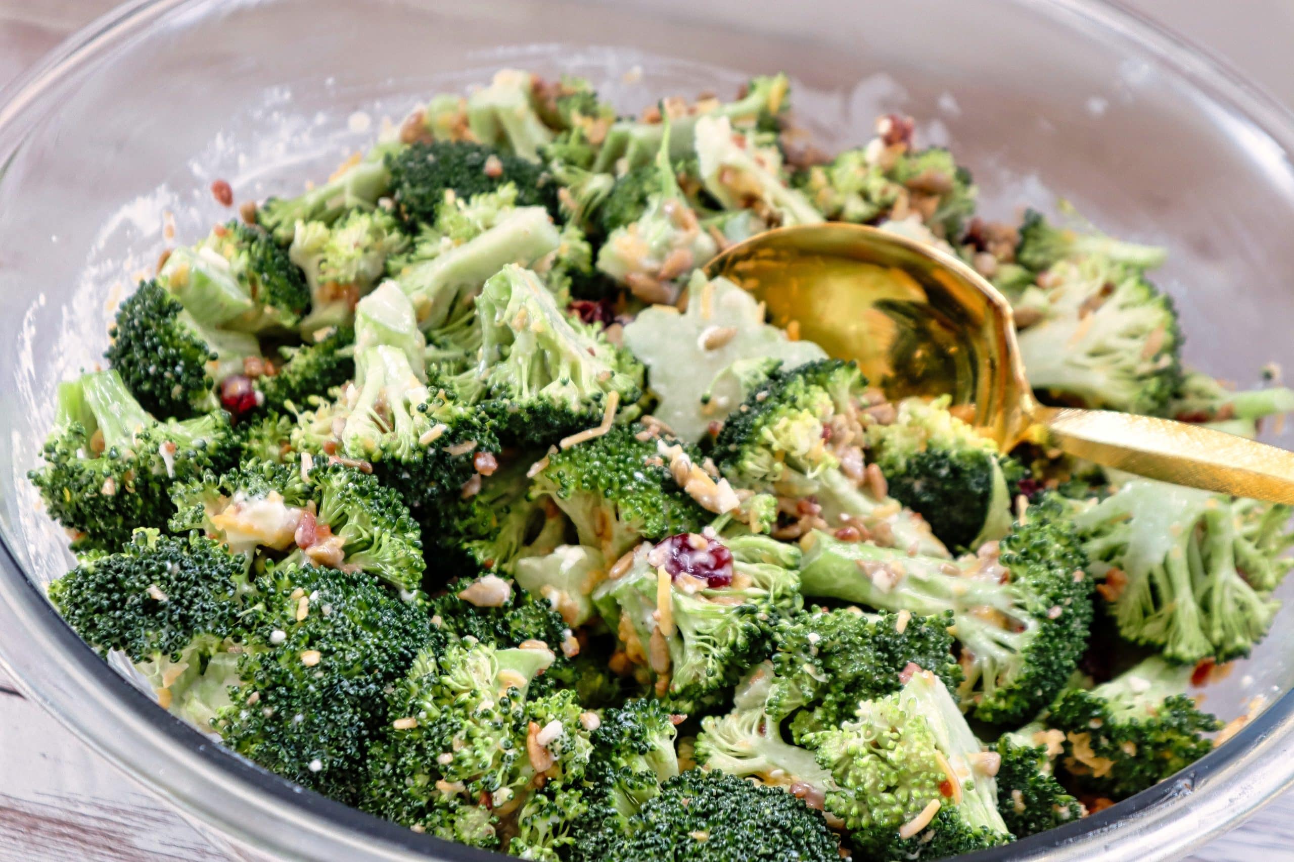 Easy Broccoli Salad with Bacon, Cranberries, and Feta